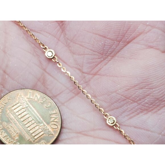 Suzy Levian 0.15 ctw Diamond Bracelet 14k Rose Gold - Picture 5 of 5